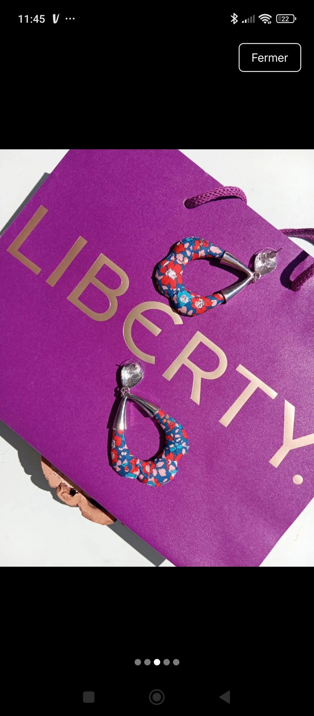 Boucles d'oreilles liberty 
